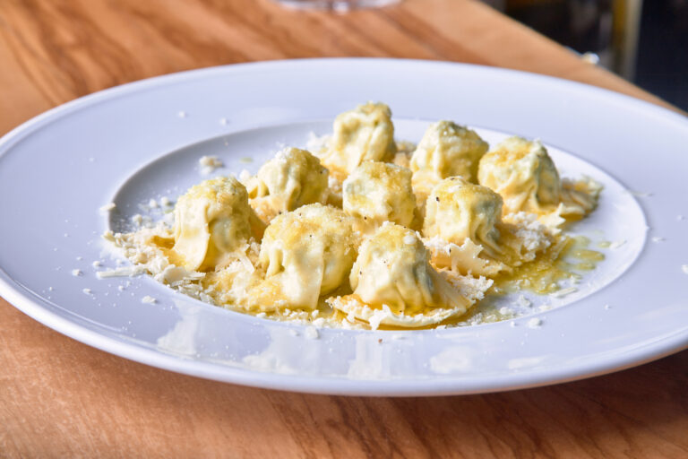 Spinach ravioli